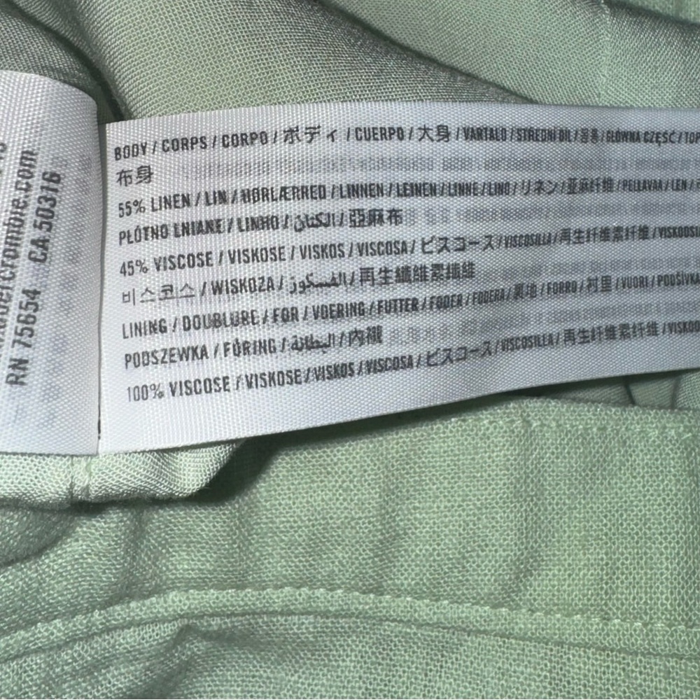 Abercrombie & Fitch Mint Green Linen Blend Mini Skirt Size XL NWT! - Picture 7 of 7